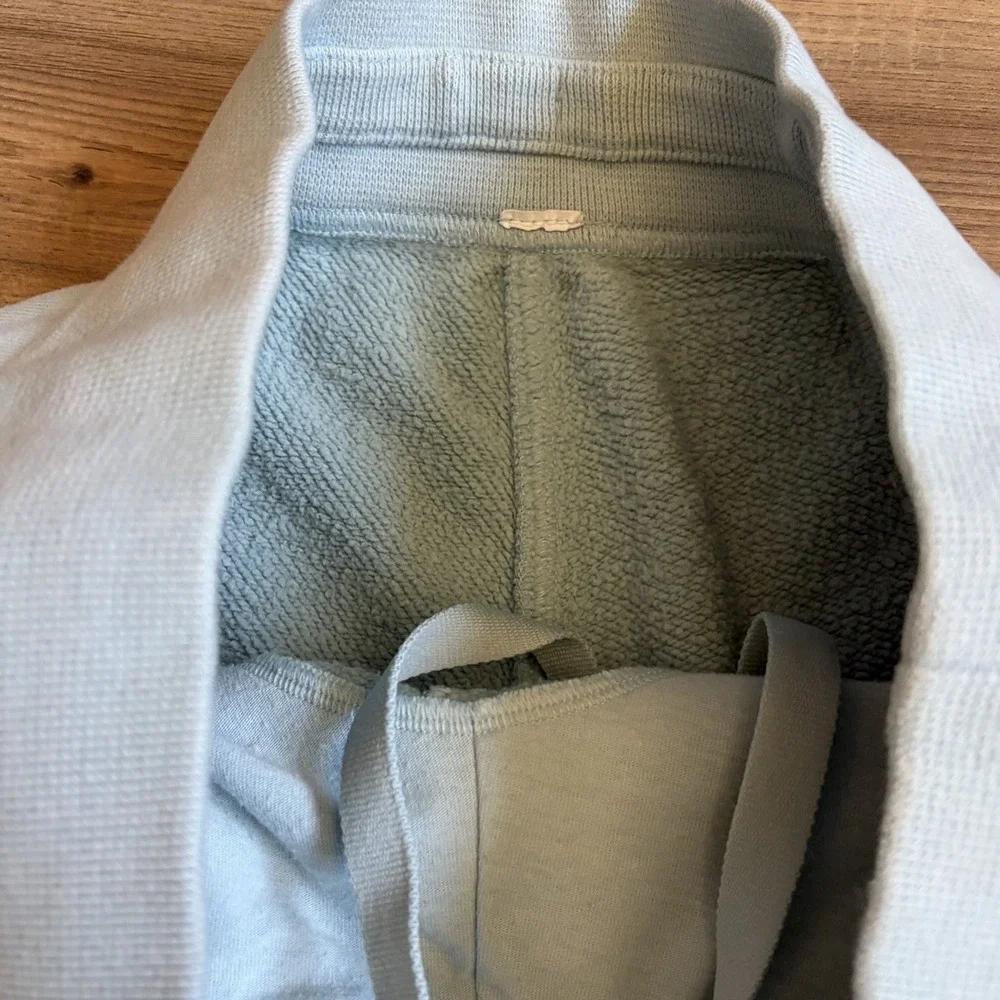Alo Yoga Womens High Waist Free Time Straight Leg Sweatpants In Chalk Blue S